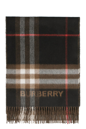 Checked cashmere scarf-1